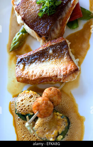 Kabeljau Filets und Gemüse Stockfoto