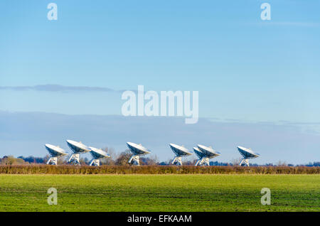 Bogenminute Microkelvin Imager große Auswahl bei den Radioteleskopen des Radio Astronomy Observatory, Cambridge Stockfoto