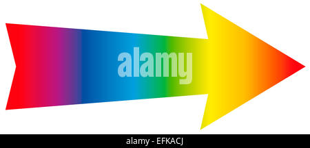 Regenbogen farbigen Pfeil. Stockfoto
