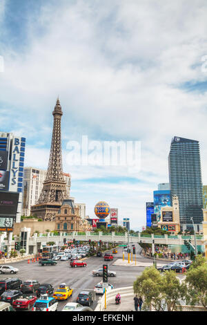 LAS VEGAS - APRIL 19: Las Vegas Boulevard morgens am 19. April 2014 in Las Vegas, Nevada. Stockfoto