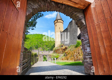 Tore von Vianden Burg Stockfoto