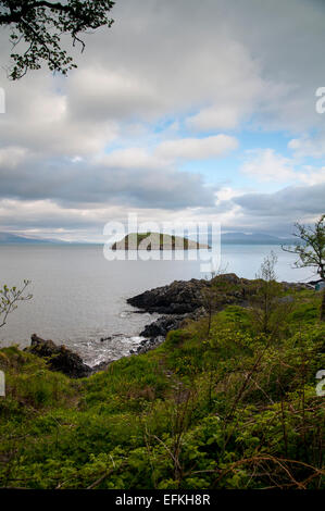 Ein Blick auf Maiden Insel direkt vor dem Hafen von Oban, Argyll, Schottland. Mai. Stockfoto