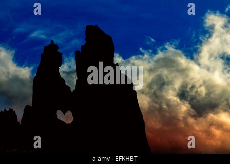 Le Coeur de Piana au coucher de soleil route de Calanches de Piana Porto Korsika Frankreich Stockfoto