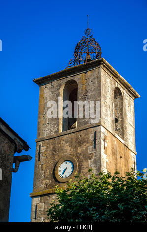 Campanile et Clocher De l'Eglise de Gareoult Provence Alpes Cote-D-azur 83 Var Frankreich Stockfoto