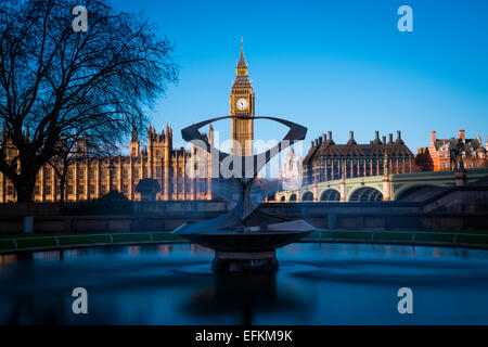 Big Ben ist der Spitzname für die große Glocke der Uhr auch bekannt als Uhrturm und Elizabeth Tower. Stockfoto