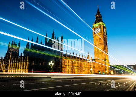 Big Ben ist der Spitzname für die große Glocke der Uhr auch bekannt als Uhrturm und Elizabeth Tower. Stockfoto