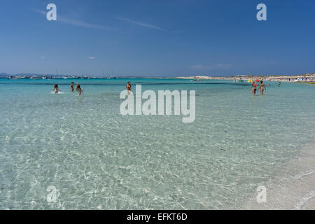 Playa de Ses Illetes Strand, Formentera, Balearen, Spanien Stockfoto