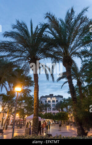 Hostal Parque Restaurant am Plaça Des Parc in Ibiza, Spanien Stockfoto