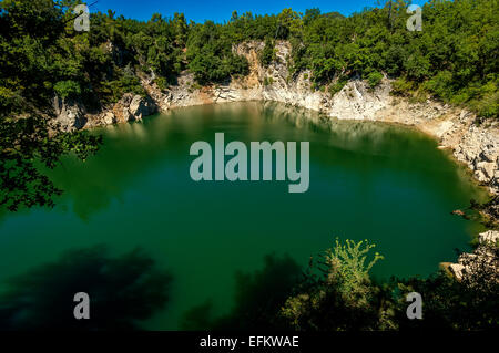 Petit et Grand lac Laoucien Sites naturels à La Roquebrussanne var Provence Verte 83 Frankreich Stockfoto