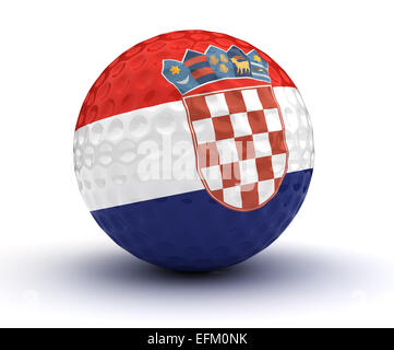 Kroatische Golfball (isoliert mit Clipping-Pfad) Stockfoto