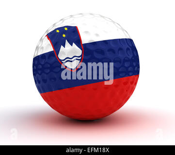 Slowenische Golfball (isoliert mit Clipping-Pfad) Stockfoto