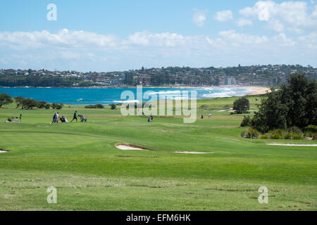 Lange Reef Golfplatz auf Nordstrände von Sydney, new-South.Wales, Australien an einem Sommertag Stockfoto