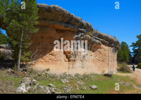 Ciudad Encantada, Enchanted City, Felsformationen, Serrania de Cuenca, Cuenca Provinz, Region Kastilien-La Mancha, Spanien. Stockfoto