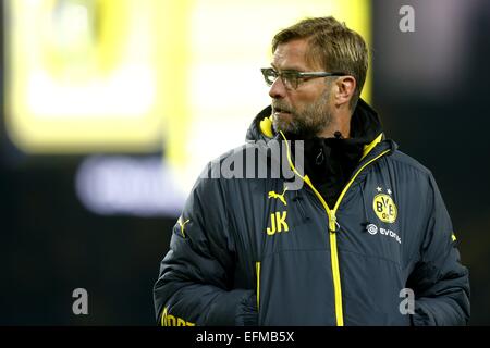 Dortmund, Deutschland. 4. Februar 2015. Jürgen Klopp (Dortmund) Fußball: Deutsche "Bundesliga" match zwischen Borussia Dortmund 0-1 FC Augsburg im Signal Iduna Park in Dortmund, Deutschland. © Mutsu Kawamori/AFLO/Alamy Live-Nachrichten Stockfoto