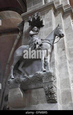 Der Bamberger Reiter (Der Bamberger Reiter) - berühmte Skulptur des 13 Jahrhunderts, Deutschland Stockfoto