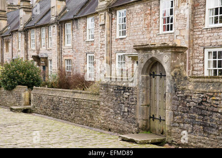 Wells ist eine Cathedral City in Somerset England UK Cathedral oder Vicars Close Stockfoto