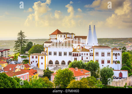 Sintra, Portugal Altstadt im Nationalpalast von Sintra. Stockfoto