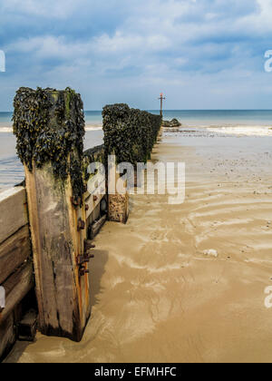 Leisten am Strand Stockfoto