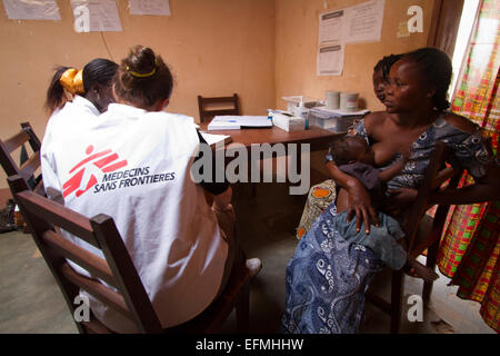 Mamadou M'Baiki Gesundheitszentrum MSF im Stadtteil PK5 in Bangui, Zentralafrikanische Republik, R C A, Afrika Stockfoto