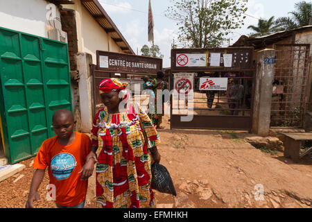 Mamadou M'Baiki Gesundheitszentrum MSF im Stadtteil PK5 in Bangui, Zentralafrikanische Republik, R C A, Afrika Stockfoto