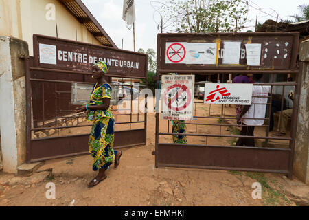 Mamadou M'Baiki Gesundheitszentrum MSF im Stadtteil PK5 in Bangui, Zentralafrikanische Republik, R C A, Afrika Stockfoto