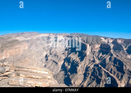 Jebel Shams, dem höchsten Berg des Nahen Osten, Oman Stockfoto