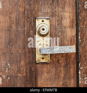 Fragment einer Holztür Stockfoto