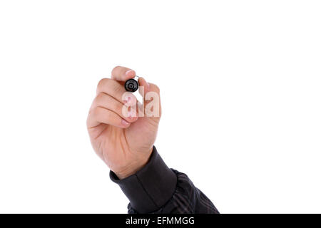 Business-Mann auf Kopie Raum Hintergrund zeichnen Stockfoto