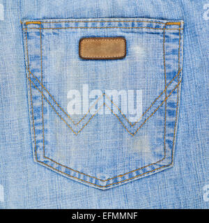 Denim-Jeans Tasche Fragment zurück Stockfoto