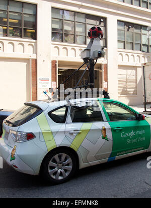 Gefangen auf Kamera in Soho, Google Street View Auto fotografieren der Straßen, zur Verfügung gestellt Panoramablick auf die umliegenden Bereiche wo: New York City, New York, USA bei: 5. August 2014 Stockfoto