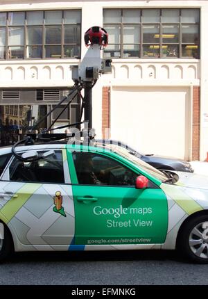 Gefangen auf Kamera in Soho, Google Street View Auto fotografieren der Straßen, zur Verfügung gestellt Panoramablick auf die umliegenden Bereiche wo: New York City, New York, USA bei: 5. August 2014 Stockfoto