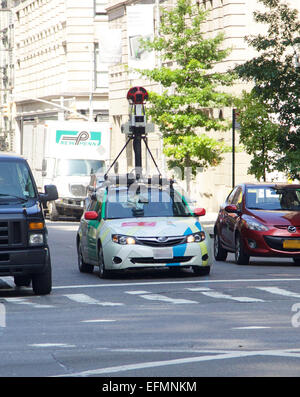 Gefangen auf Kamera in Soho, Google Street View Auto fotografieren der Straßen, zur Verfügung gestellt Panoramablick auf die umliegenden Bereiche wo: New York City, New York, USA bei: 5. August 2014 Stockfoto