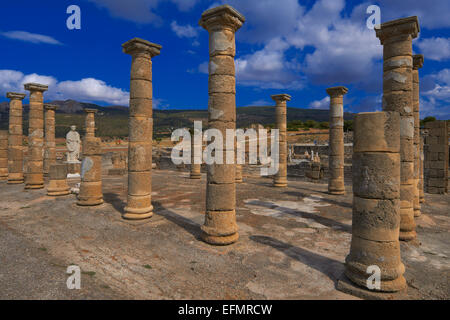 Bolonia Baelo Claudia, archäologische Stätte, alte römische Stadt, die Meerenge von Gibraltar Naturpark, Costa De La Luz, Cadiz, Stockfoto