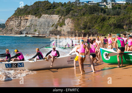 traditionelle Classics Rennveranstaltung auf Sydneys Bilgola Beach, Sydney, Australien Stockfoto