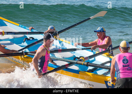 traditionelle Classics Rennveranstaltung auf Sydneys Bilgola Beach, Sydney, Australien Stockfoto