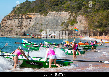 traditionelle Classics Rennveranstaltung auf Sydneys Bilgola Beach, Sydney, Australien Stockfoto