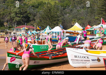 traditionelle Classics Rennveranstaltung auf Sydneys Bilgola Beach, Sydney, Australien Stockfoto