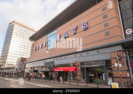 Fünf Möglichkeiten Birmingham Cineworld Kino Unterhaltung komplexe breite Straße Stockfoto