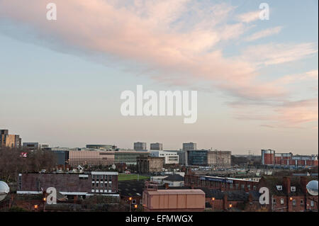 Birmingham uk Stadt Stadtbild Mittelengland gegenüber Eastside und der vorgeschlagene Standort für hs2-station Stockfoto
