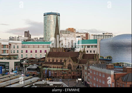Stierkampfarena Einkaufszentrum Birmingham von Digbeth gesehen Stockfoto