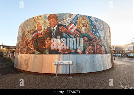 Birmingham Denkmal John f. Kennedy, der amerikanische Präsident in Digbeth Stockfoto