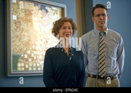 Eine undatiertes Handout Bild zeigt Schauspieler Ryan Reynolds und Helen Mirren in ein Standbild aus dem Film "Frau in Gold" von Regisseur Simon Curtis. Der Film präsentiert werden, im Abschnitt "Berlinale Special" der 65. jährlichen Berliner Filmfestspiele "Berlinale", das von 05 bis 15. Februar 2015 läuft. Foto: ROBERT VIGLASKY/die WEINSTEIN COMPANY/BERLINALE/Dpa - obligatorische CREDIT/NO Vertrieb/Nutzung nur bis 15 März 2015 HANDOUT nur zur redaktionellen Nutzung - keine Nutzung ON soziale Netzwerke wie TWITTER, FACEBOOK, GOOGLE - Stockfoto