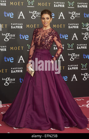 Madrid, Spanien. 7. Februar 2015. Blanca Suarez besuchte Goya Cinema Awards 2015 am Centro de Congresos Príncipe Felipe. Bildnachweis: Jack Abuin/ZUMA Draht/Alamy Live-Nachrichten Stockfoto