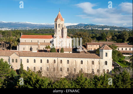 Abbaye de Lérins auf Île Saint-Honorat, Côte d'Azur, Frankreich Stockfoto