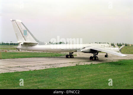 Strategische Bomber Tu-95 Bear-H Stockfoto