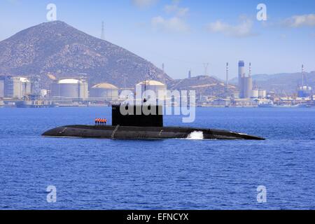 Russische u-Boot-segeln Stockfoto