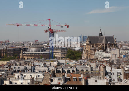 Blick aus dem Centre Georges Pompidou, Paris, Frankreich. Stockfoto