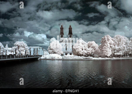 Eskilstuna in Infrarot Stockfoto