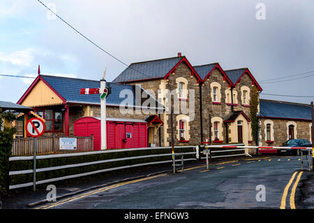 Donegal Town Bahnhof Sation heute ein Museum. Die Station eröffnet am 16. September 1889 an der West Donegal Eisenbahnlinie von Stranorl Stockfoto