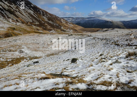 Cadir Idris im Winter im Schnee Stockfoto